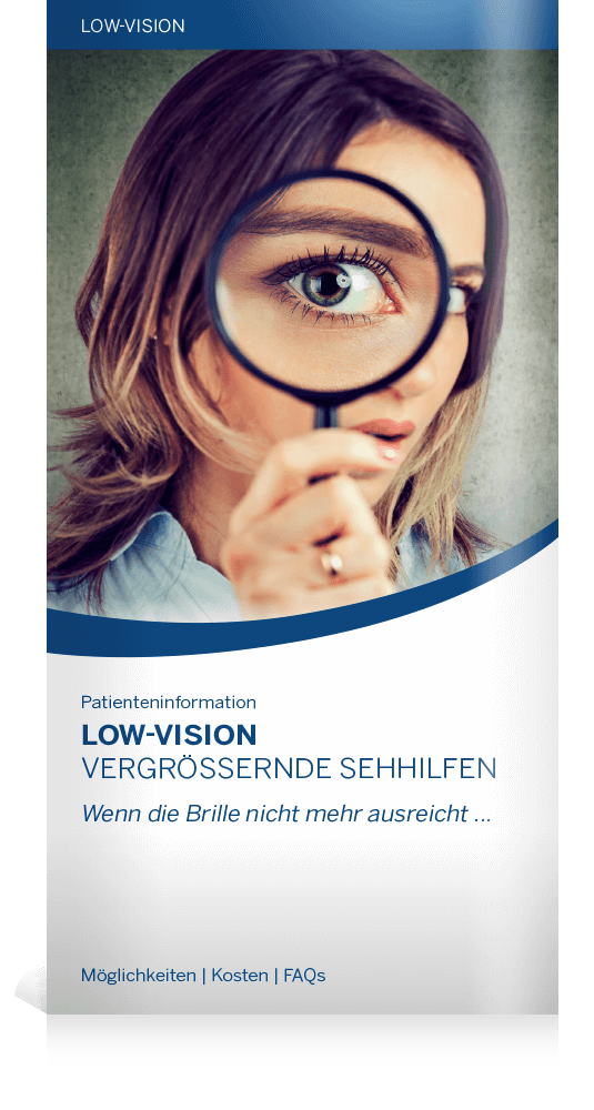 Low-Vision: Vergrößernde Sehhilfen Broschüre
